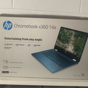 HP Chromebook x360 14a - Sleek Blue Design